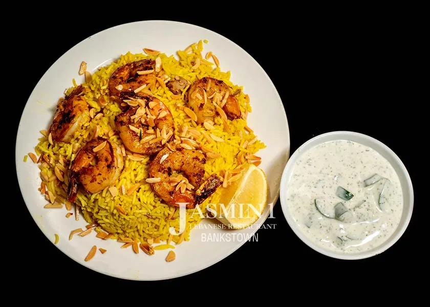 Kabseh Prawns at Jasmin 1 Bankstown